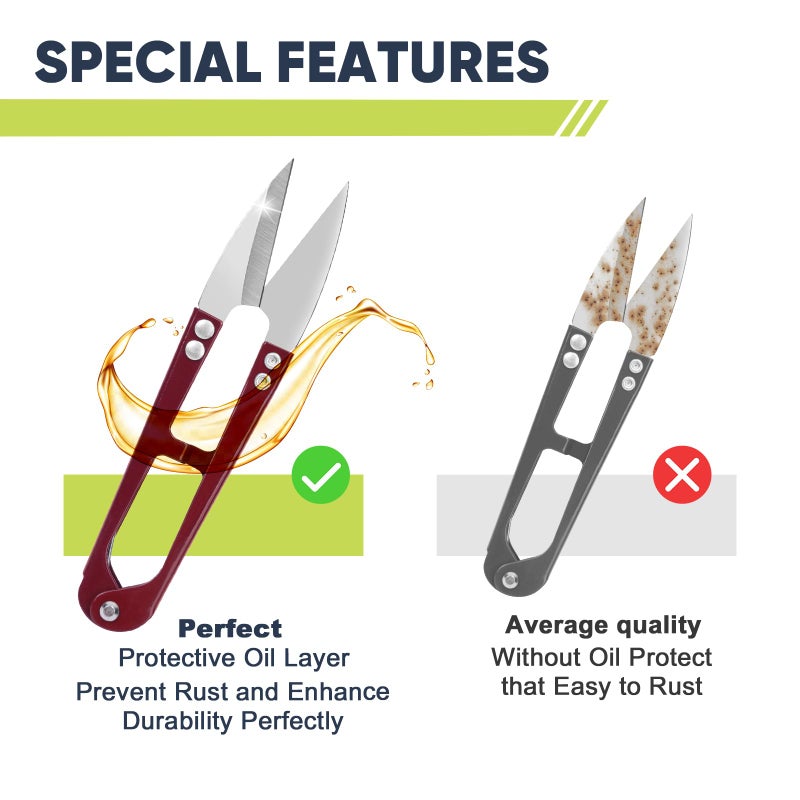 UCEC 12 Packs Thread Snips for Sewing Scissors Small Crochet Scissors Thread Cutter Yarn Cutter, 4.2" Sewing Snips Great for Stitch, Embroidery, Knitting, Mini DIY Supplie Colorful(COLOR RANDOM) - Image 2